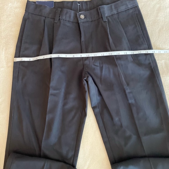 Chaps Boys Pleated Front Black School Pants - Size 16 Husky - Picture 12 of 13